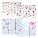 Kit 12 Pano De Boca Fraldinha Babete Enx Rosa Borboleta