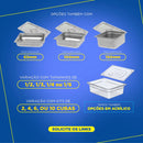 Cuba Gastronomica Sem Tampa Gn Buffet Inox 1/3 100mm