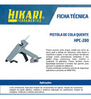 Pistola De Cola Quente Profissional Hikari 280w Industrial
