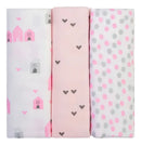 Cueiro Bebe Papi Composé Flanelado Estampado Rosa Casinha 80cmx60cm 100% Algodão