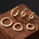 Trio De Brincos Argolas Femininas Finas Cravejadas Banho Ouro 18k Evidence P M G