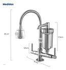 Torneira Metal Com Filtro Gourmet Luxo Bancada Mesa Acabamento Parede Cor Gourmet - Cromado