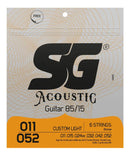 Encordoamento Violão Aço 011 Sg Bronze Custom Light Jg Corda