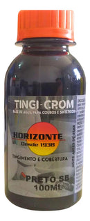 Tinta preta semi brilho Ting Crom Bota Preto horizonte para couro e sintético borracha plástico tingimento e cobertura bota bolsa jaqueta banco carro artesanato customização