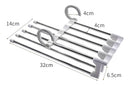Cabide Mágico Inox Retrátil 5 Varetas Calças Otimiza Espaço Cor Branco Clink