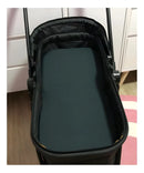 Colchão Carrinho Bebê Acolchoado Colchonete Moises Algodão Cor Preto