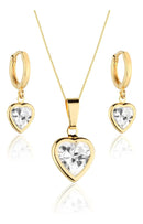 Kit Brinco Corrente Feminina Festa Casamento Noivado Coração