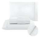 Lençol Casal 03 Peças C/elástico 200 Fios Toque  Branco