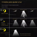 Kit 2 Refletor Iluminação Solar 400w Holofote Cob 160 Sensor Preto