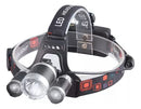 Lanterna De Cabeça Recarregável Profissional Com 3 Leds Forte Fluoreled