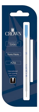 Carga Crown Azul Preta Esferográfica Cross Ca12009