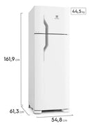 Geladeira Electrolux Cycle Defrost 260L Super Freezer Duplex Branca DC35A 127V
