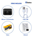 Umidificador De Ar Ultrassonico Chamas Lareira 3D Aromaterapia Óleos Essenciais Led Bivolt 110/220v Kaizu