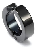 Brinco Masculino Argola Cruz Pressão Kit Com 3 Pares Bts Cor Preto