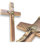 Cruz Crucifixo De Madeira P/ Parede Cristo São Bento  30 Cm Madeira
