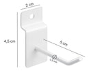 Kit 100 gancho para painel canaletado cor branco 5cm MFL