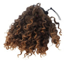 Cabelo Organico Coque Cacheado Curto Afro Puff Com Regulador Cor Castanho Com Californiana Mel cor T1B/27