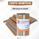 100 Lixas De Unha Mini Descartáveis Manicure Pedicure Cutícula Unha Mimo Profissional 8 Cm Cor Parda Monolo