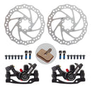 Kit Freio A Disco 160mm Mecânico Pinça/disco/adaptador Bike