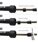 Corda de Pular Muvin Basics Tamanho Ajustável em PVC Corda de Saltos Com Velocidade Para Treino Funcional Exercícios Cross Training Academia Tamanho Máximo 3,15 Metros Cor Preto