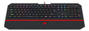 Teclado Redragon Karura QWERTY português Brasil cor preto e vermelho com luz de 7 cores