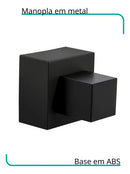 Acabamento De Registro Quadrado Grande - Preto Fosco Preto Fosco