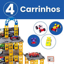 Posto De Gasolina Garagem 3 Andares Pais & Filhos Carrinho Brinquedo Infantil Corrida