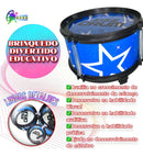 Mini Bateria Banquinho Instrumento Infantil Menino Ninho Boy Cor Azul