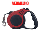 Mavique Guia Retrátil Coleira Para Cachorro Gato 5 Metros Até 15kg Cao Cor Vermelho