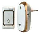 Campainha sem Fio Residencial Wireless Resistente a Agua B-Max BM-603 Cor: Branca e Dourada