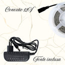 Fita Led Azul Fonte 5 Metros Dupla Face S/ Silicone 2835 Tensão de operação