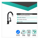 Torneira Para Banheiro Bancada 1/4 De Volta Alavanca - Preto