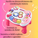 Mesinha De Atividades Didática Som Luz Interativa Zoop Toys Cor Rosa