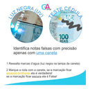 Kit 3 Canetas Identificar Nota Dólar Dinheiro Falso Cor Azul-turquesa