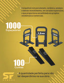 1000 Niveladores 1,5mm + 100 Cunhas Slim Clip Para Assentar E Nivelar Porcelanato Piso Cerâmica Nivelatec