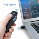 Apresentador De Slides Sem Fio Controle Passador Com Laser Preto