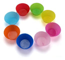 Kit 12 Formas Silicone Cupcake Bolo Muffin Assadeira Cores