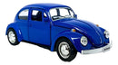 Carrinho De Ferro Fusca Clássico 1/32 Miniatura Coleção Cor Azul-escuro
