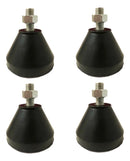 04 Pçs Amortecedor Pé Nivelador Sapata Borracha Carga 600 Kg