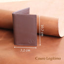 Carteira Masculina Porta Cartões Duo Slim Couro Legítimo Cor Marrom