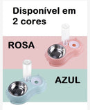 Comedouro E Bebedouro Automático Para Cães E Gatos Filhotes Cor Azul