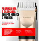 Máquina Tosa Pet Kamufla Profissional Silenciosa Bivolt + Kit Completo com Alicate Unha Cão Gato