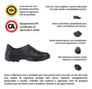 Bota Botina Sapatão Couro Cano Baixo Bico D Pvc Tr Preto 41 BR