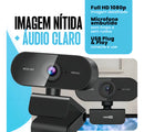 Webcam Camera Casenn Full Hd Zoom 1080p Com Microfone Integrado Entrada USB 2.0 Rotação 360 Graus videoconferência Streamcam Estúdio Plug And Play Home Office Chamadas de Vídeo Zoom Teams