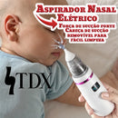 Aspirador Nasal Elétrico Higieniza Ouvido E Nariz Elétrico Cor Branco Sugador Nasal Bebê Tira catarro puxador coriza sinusite sugador nariz recém nascido higienizador hospitalar baby Marca TDX