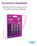 Pilha AA Elgin Recarregável 82175 cilíndrica kit de 4 unidades 2700 mah
