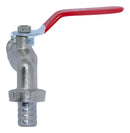 Torneiras Jardim Tanque Esfera Com Bico 1/2 X 3/4 Metal Acabamento Fosco Cor Prateado