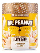 Pasta De Amendoin Dr Peanut Power Cream Whey Protein 600g Sabor Leite Em Pó