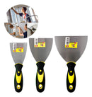 Kit Espátulas Aço 3 Unidades Cabo Emborrachado 3 4 E 5 Poleg