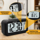 Relógio Digital Despertador Mesa Cabeceira Quarto Idoso Cor Preto MICGEEK